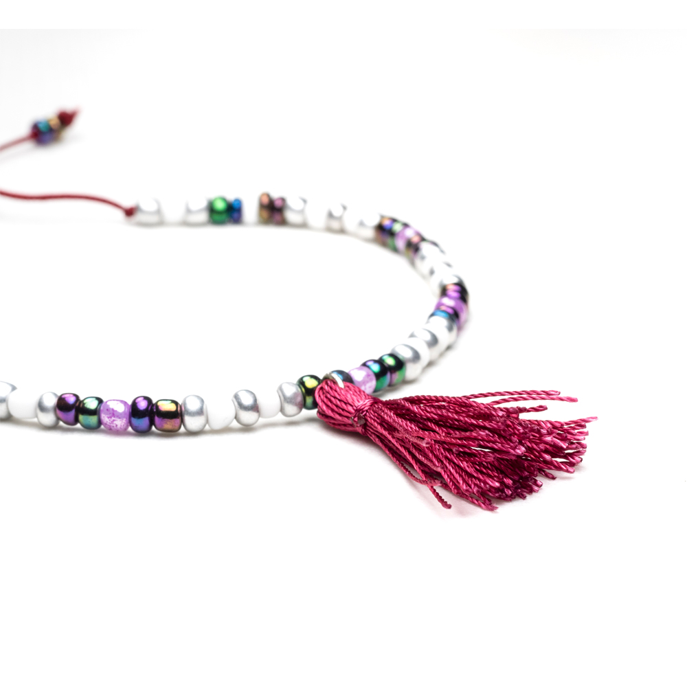 CrisFeather Cris brățară gleznă multicoloră ciucure