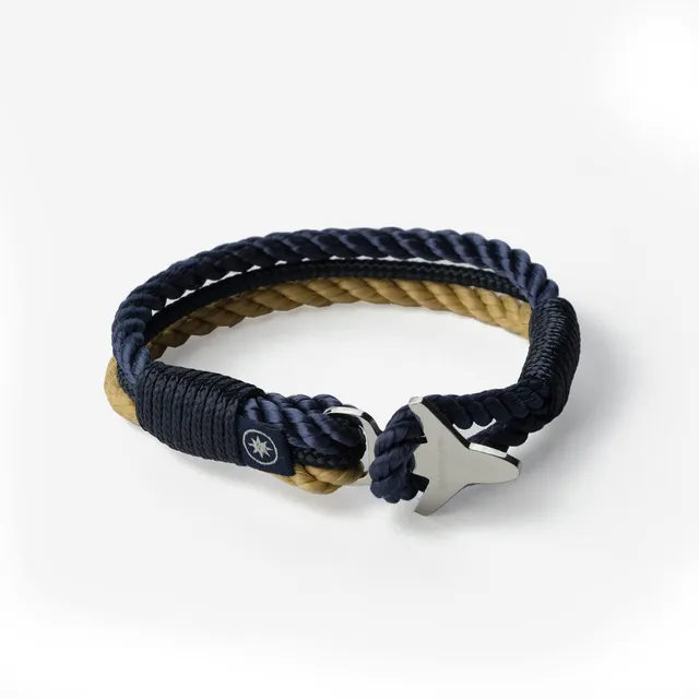 Old Skipper True North Explorer bratara avion bleumarin-bej