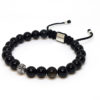 Dualstax Obsidian Argint bratara obsidian negru 8mm