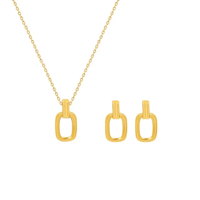 Set Rafini Modern Grace placat aur 18K reglabil