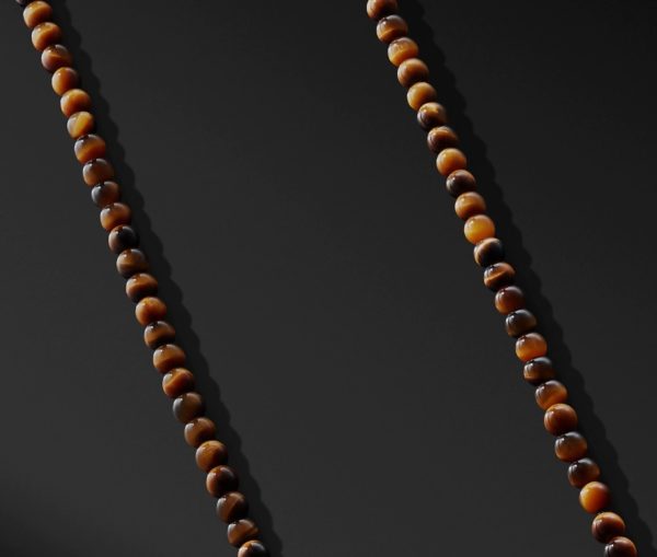 dualstax Tiger Eye colier barbati 50cm sfere 6mm