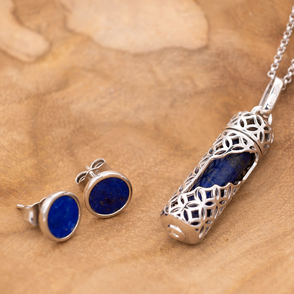 Engelsrufer Powerful Stone M colier argint lapislazuli