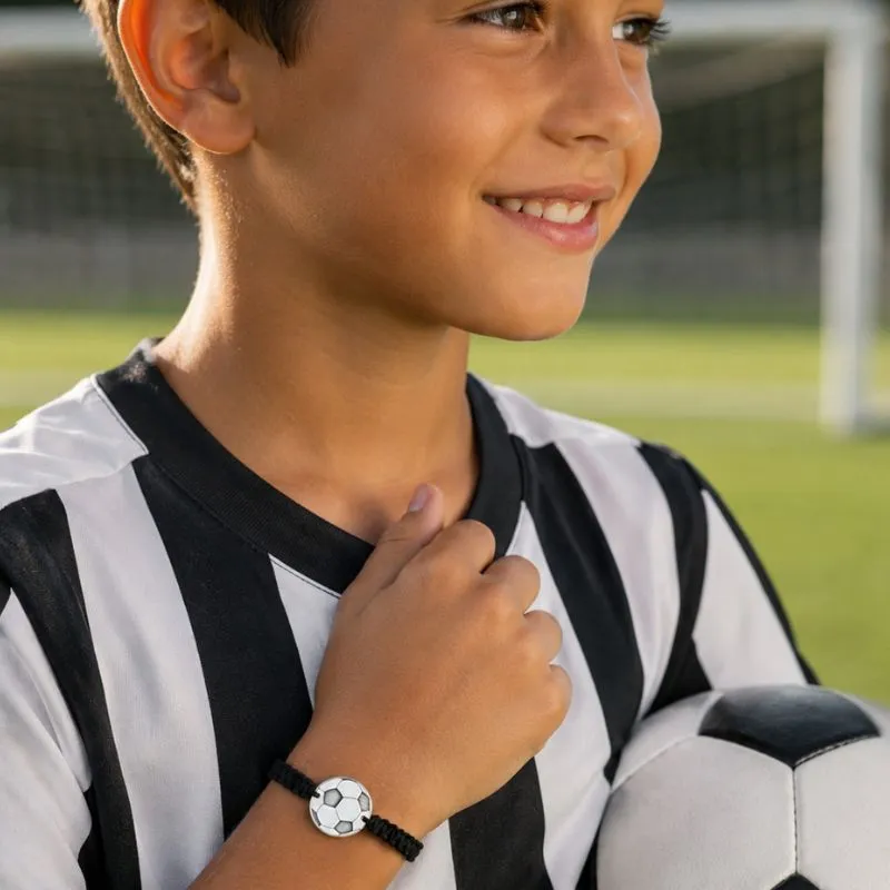 Mărgeluța din Cristal Minge de Fotbal brățară reglabilă cu șnur