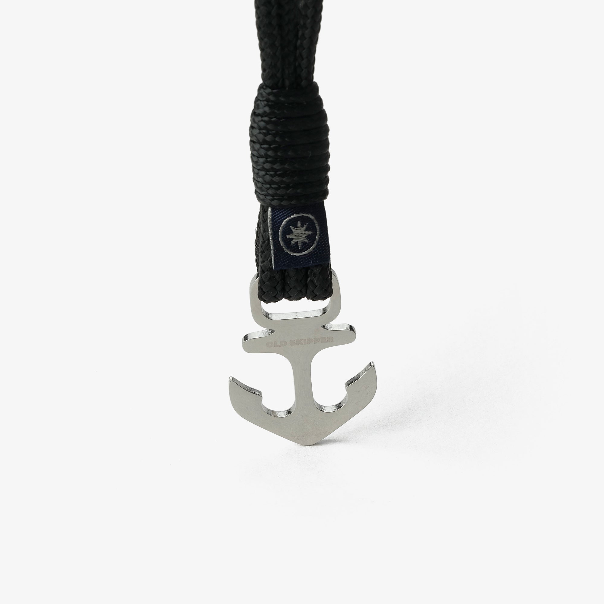 Old Skipper Night Navigator bratara snur negru ancora