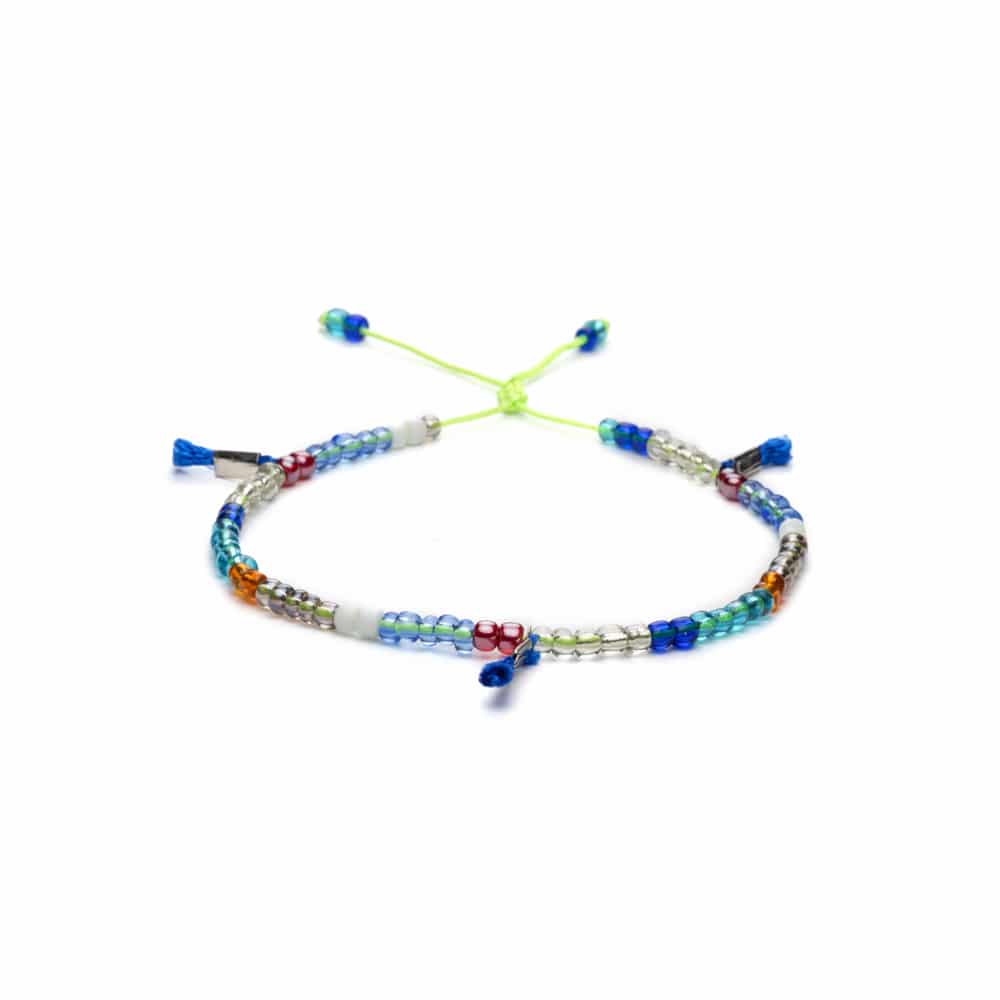 CrisFeather Sofy brățară gleznă multicolor cu albastru