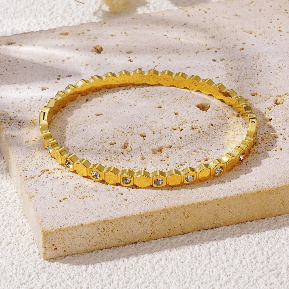Rafini Hexa Gold bratara aur 18k reglabila