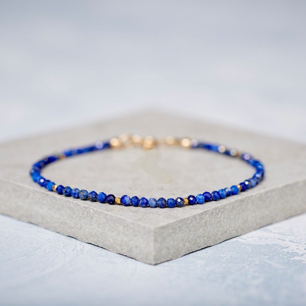 dualstax Lapis 3mm bratara dama argint aurit