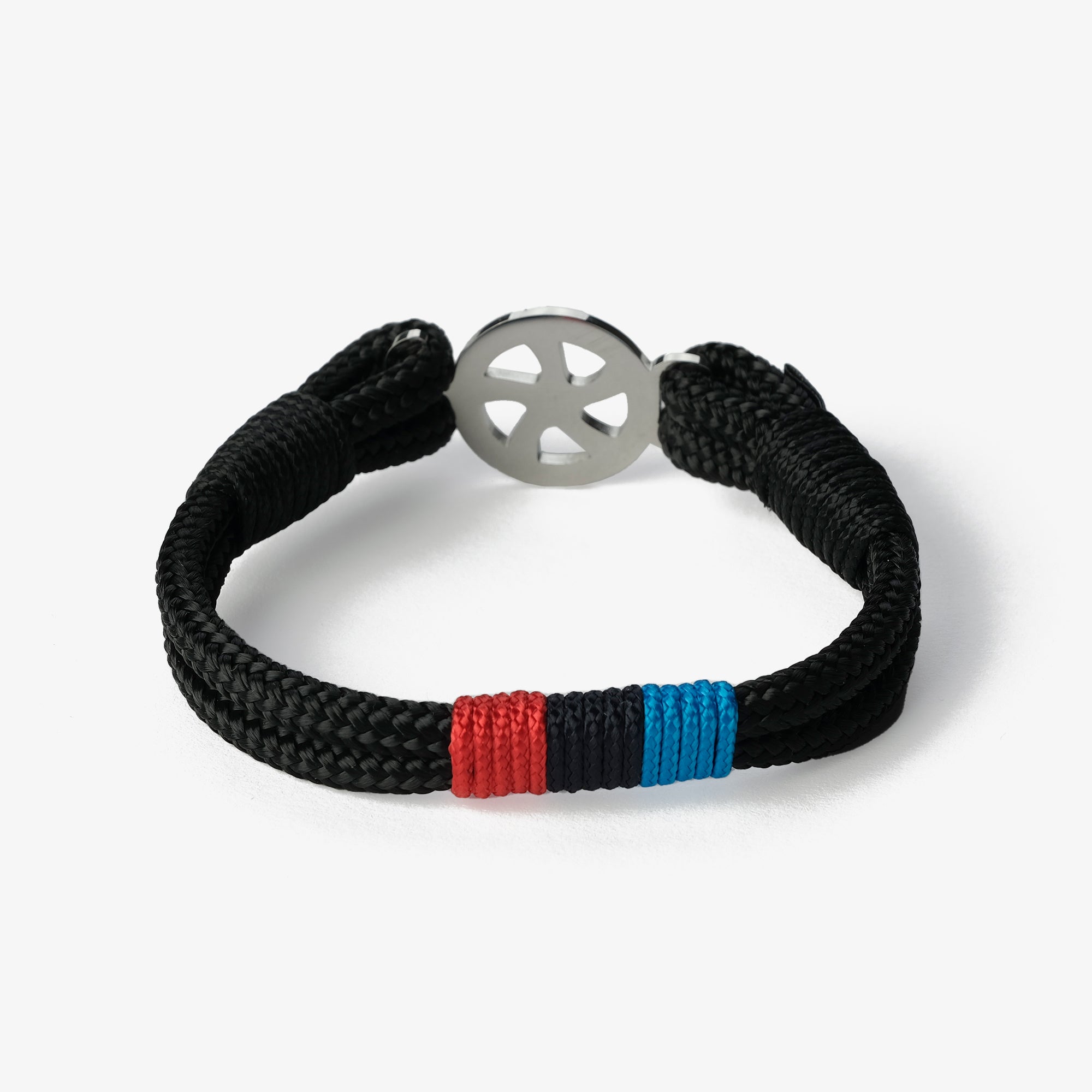 Old Skipper Midnight Marine brățară funie negru anc fundă