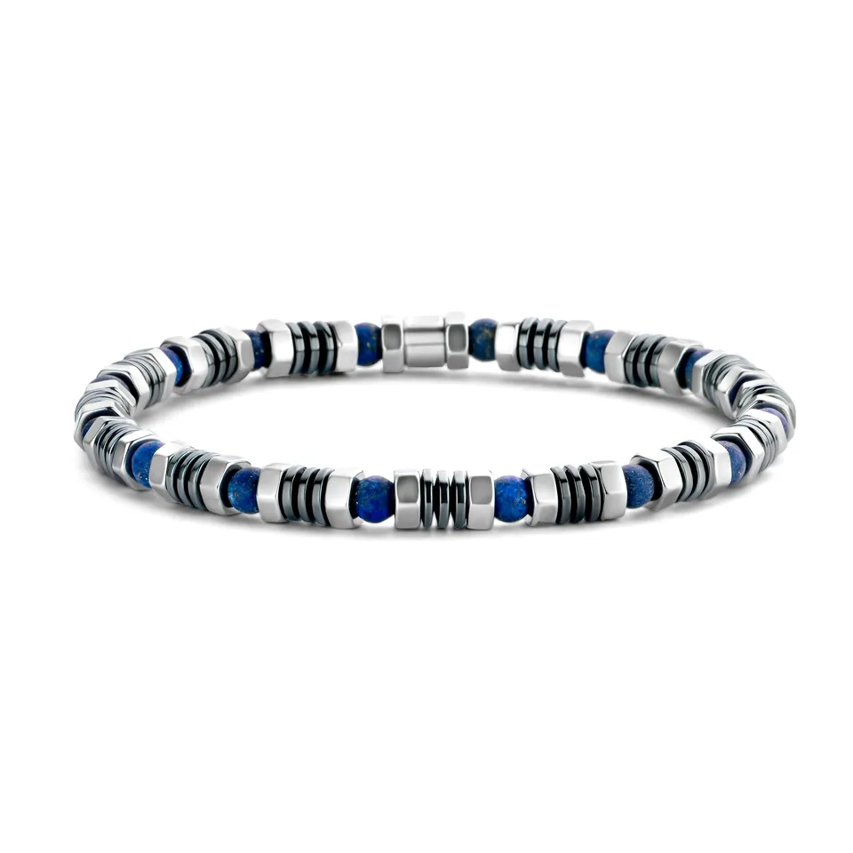 Frank 1967 Lapis Lazuli Hematite Slice brățară albastră