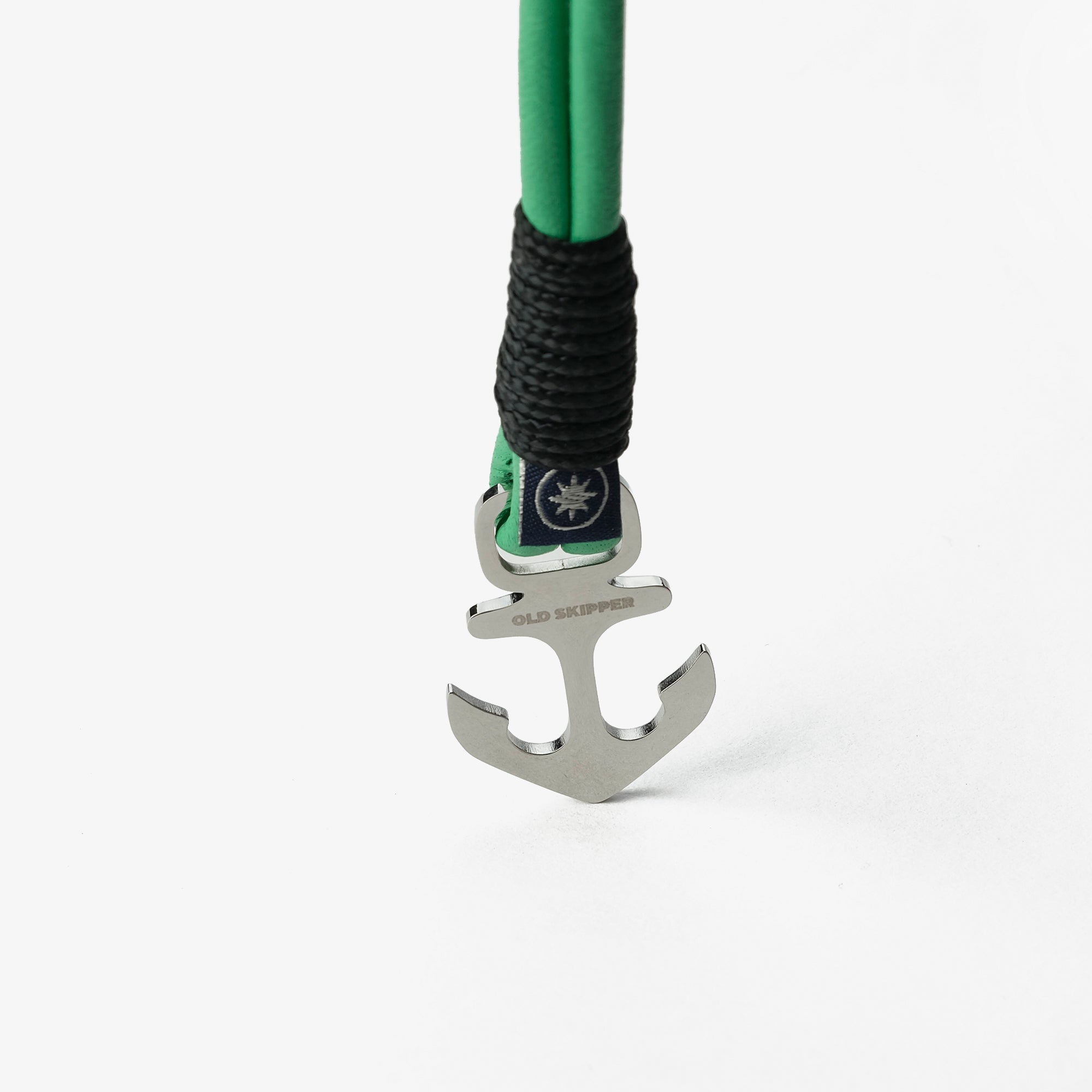 Old Skipper Seafarer Dream Anchor bratara nappa verde jad