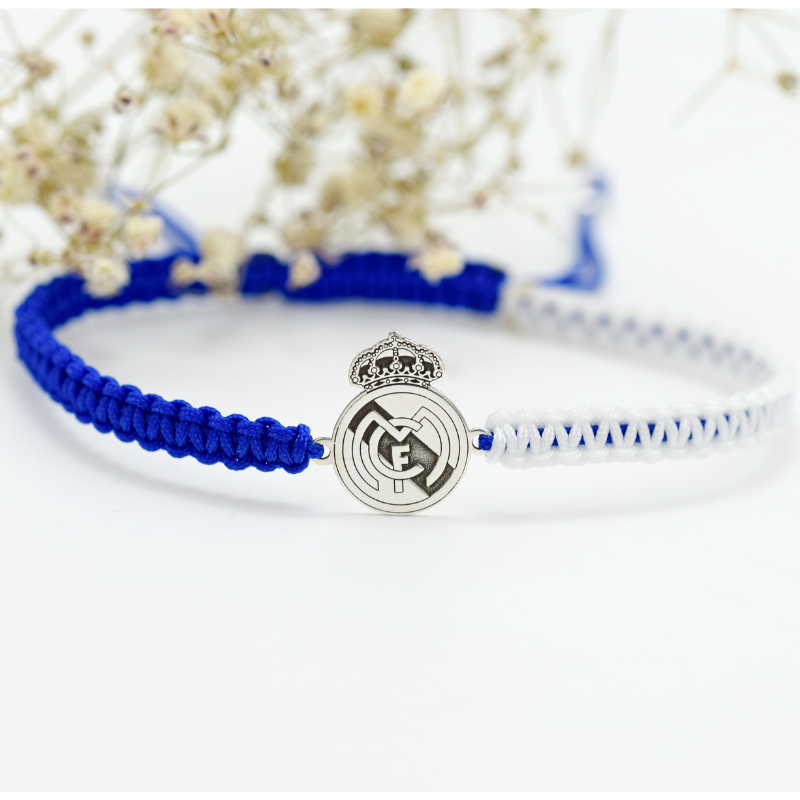 Margeluta.dincristal Real Madrid brățară reglabilă argint unisex