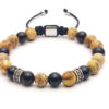 Dualstax Bratara Sandstone Onix Argint Cruce