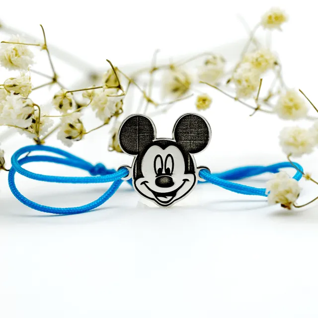 Margeluta.dincristal Mickey Mouse brățară argint reglabilă