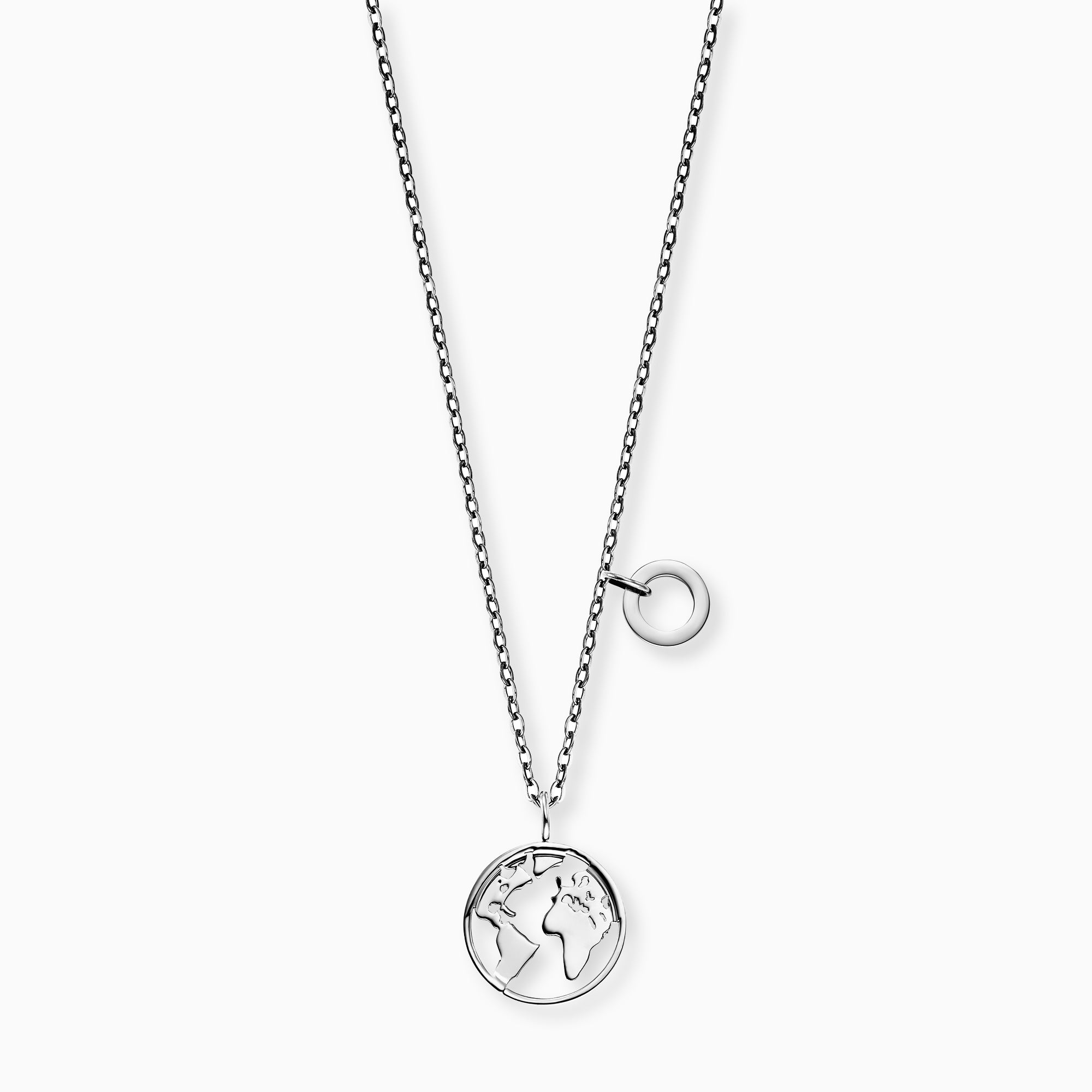 Engelsrufer MySteel Ocean colier oțel argintiu cu felicitare