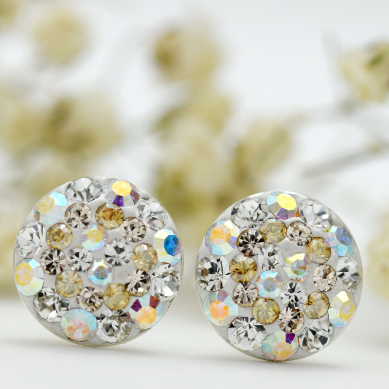 Margeluta.dincristal Chaton Ball Crystal Golden set argint 925