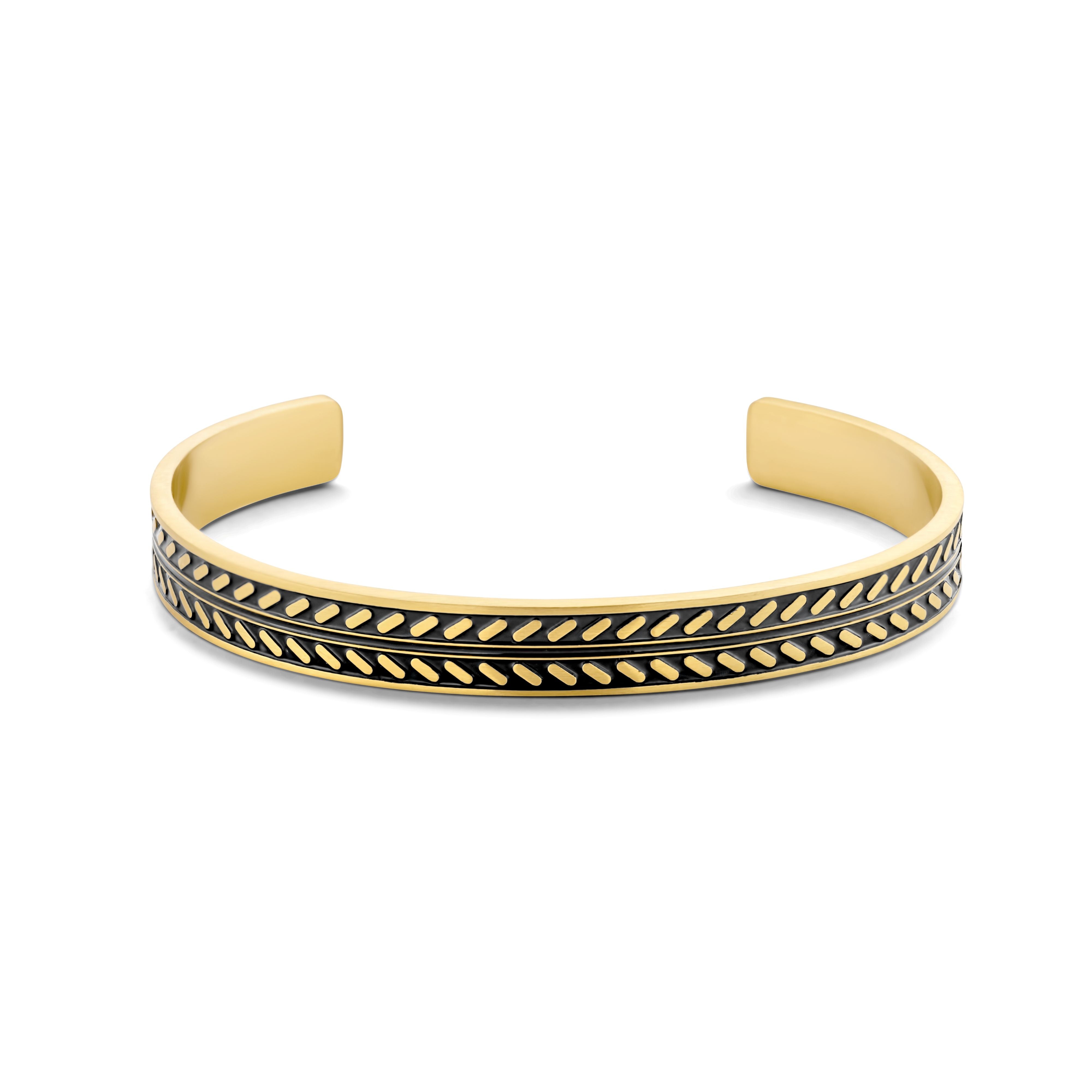 Frank 1967 Patterned Steel Bangle brățară argintie
