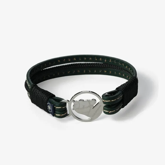 Old Skipper Enchanted Forest bratara piele cal verde-negru