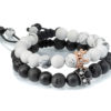 Dualstax No.6 bratari cuplu howlite lava 2 buc