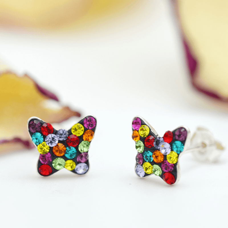 Margeluta.dincristal Mini Butterfly cercei argint 925 fluturas