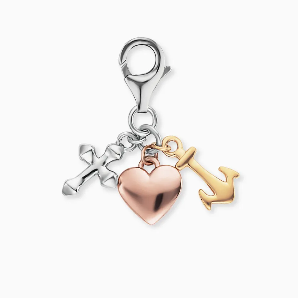 Engelsrufer Charm argint tricolor Credinta Iubire