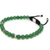 Dualstax Cuarț Verde brățară argint 6mm reglabilă