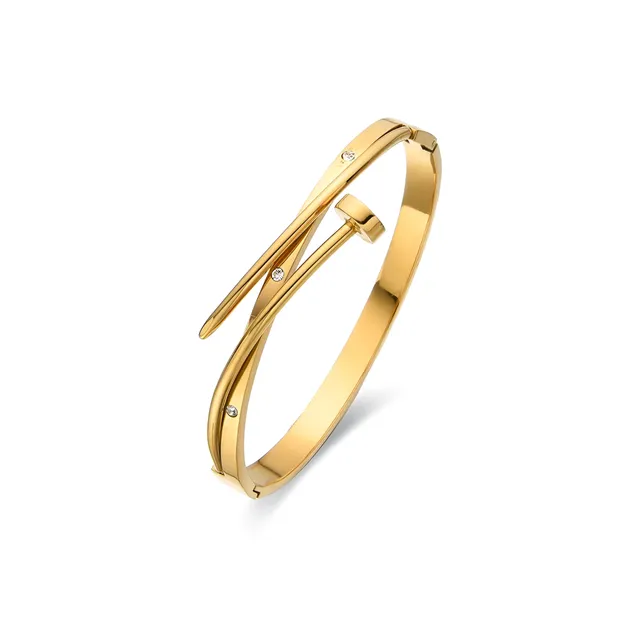 Rafini Nail Icon brățară cui reglabilă aur 18K