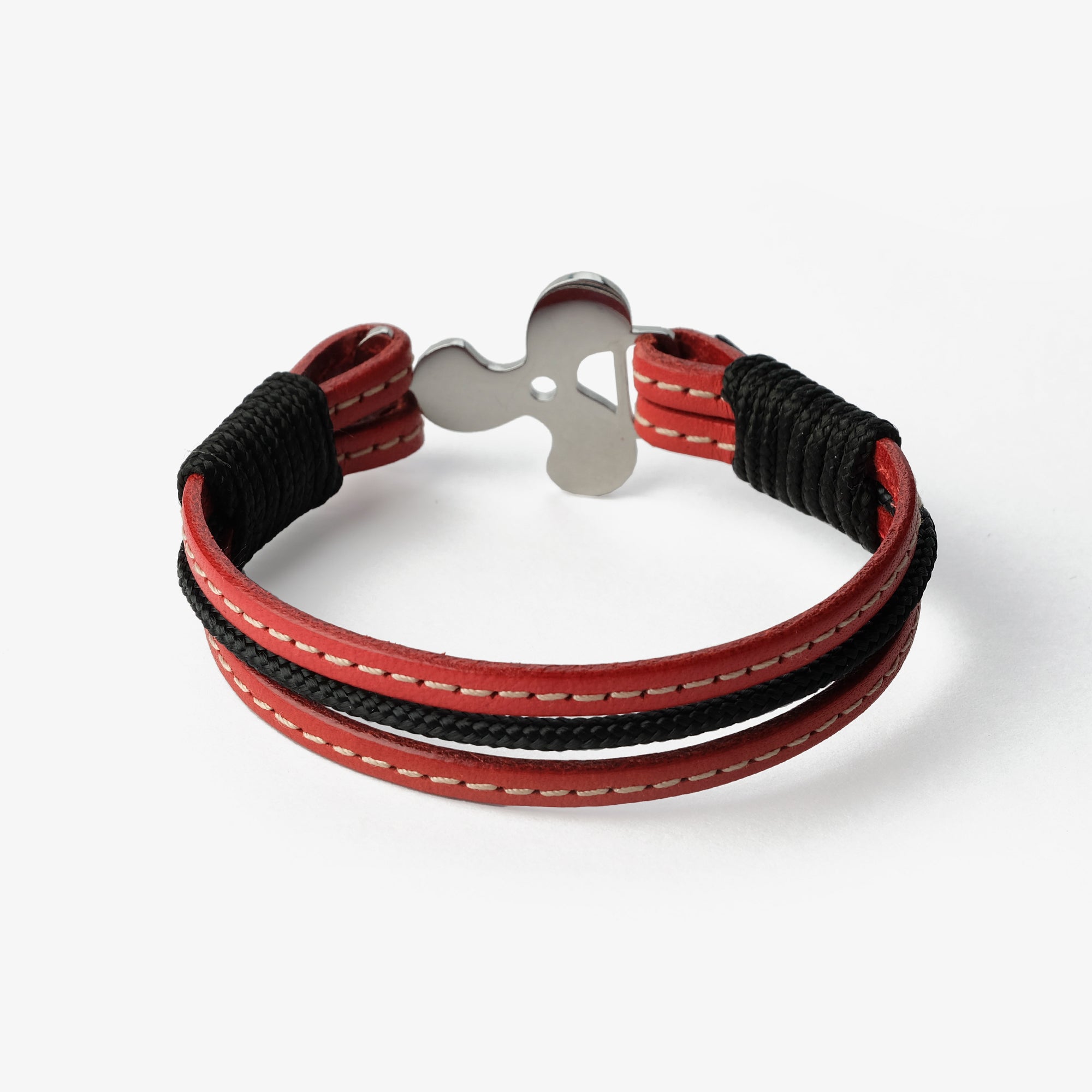 Old Skipper Crimson Tide Propeller brățară piele roșu-negru