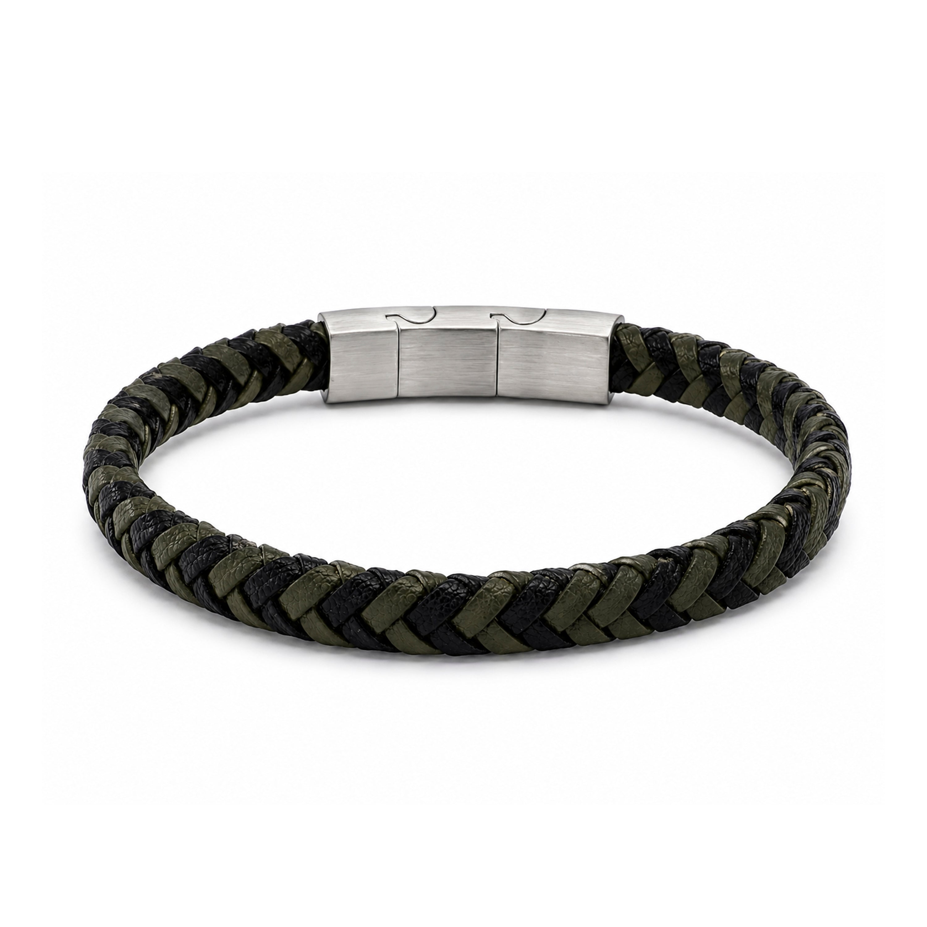 Frank 1967 Two-Tone bratara piele impletita negru-albastru