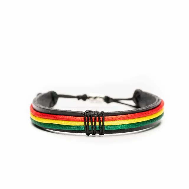 CrisFeather Simple Bob bratara piele rasta unisex