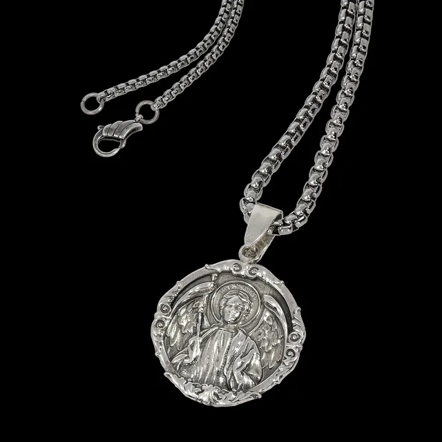 dualstax Arhanghelul Mihail pandantiv argint lant 60cm