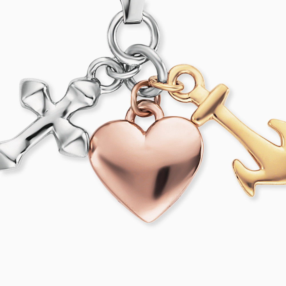 Engelsrufer Charm argint tricolor Credinta Iubire