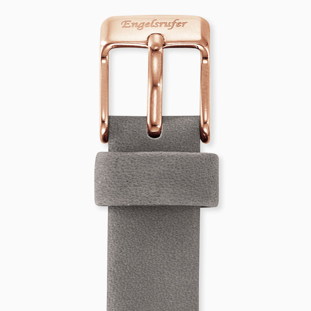Engelsrufer curea ceas piele gri 14 mm rose gold