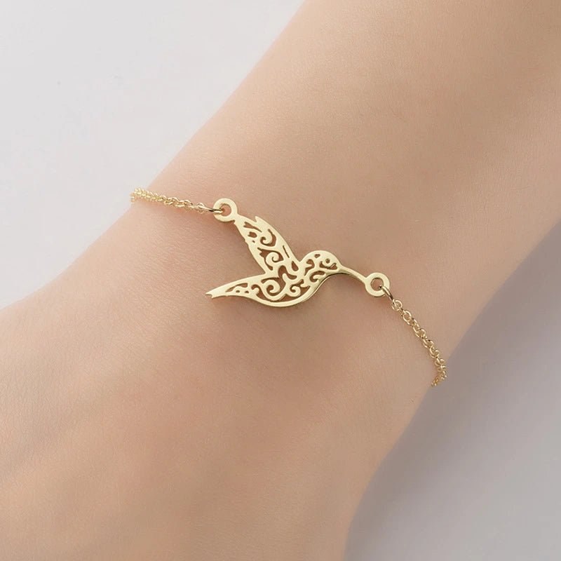 Rafini Golden Bird brățară placată aur 18K