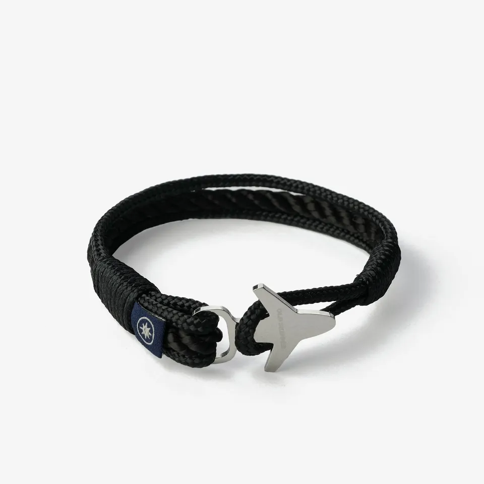 Old Skipper Midnight Onyx bratara snur avion negru