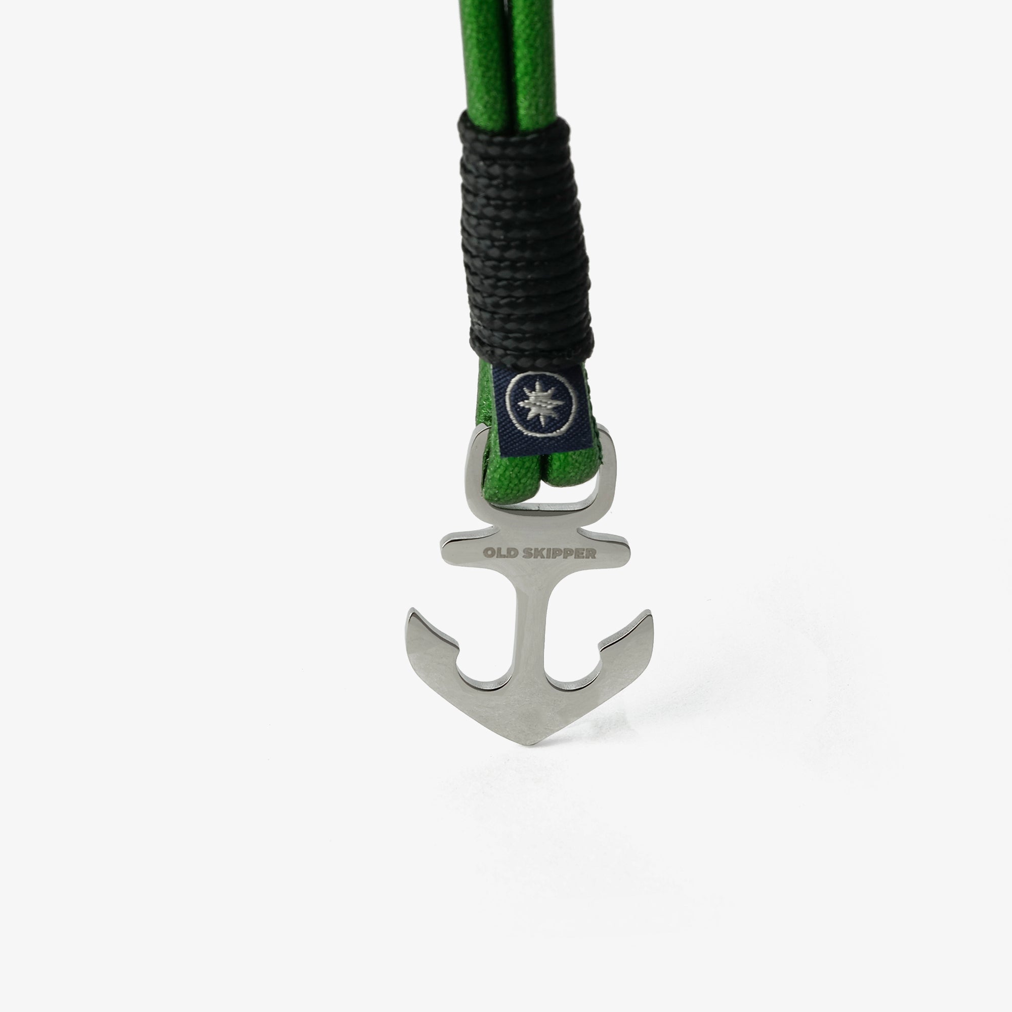 Old Skipper Emerald Sea bratara piele elice verde