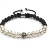 Dualstax Silver Lava Stone brățară lavă negru-argintiu