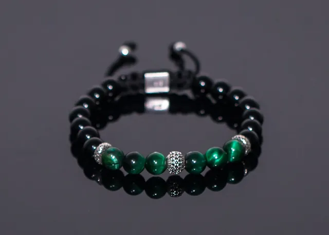 Dualstax Onix brățară unisex onix ochi tigru