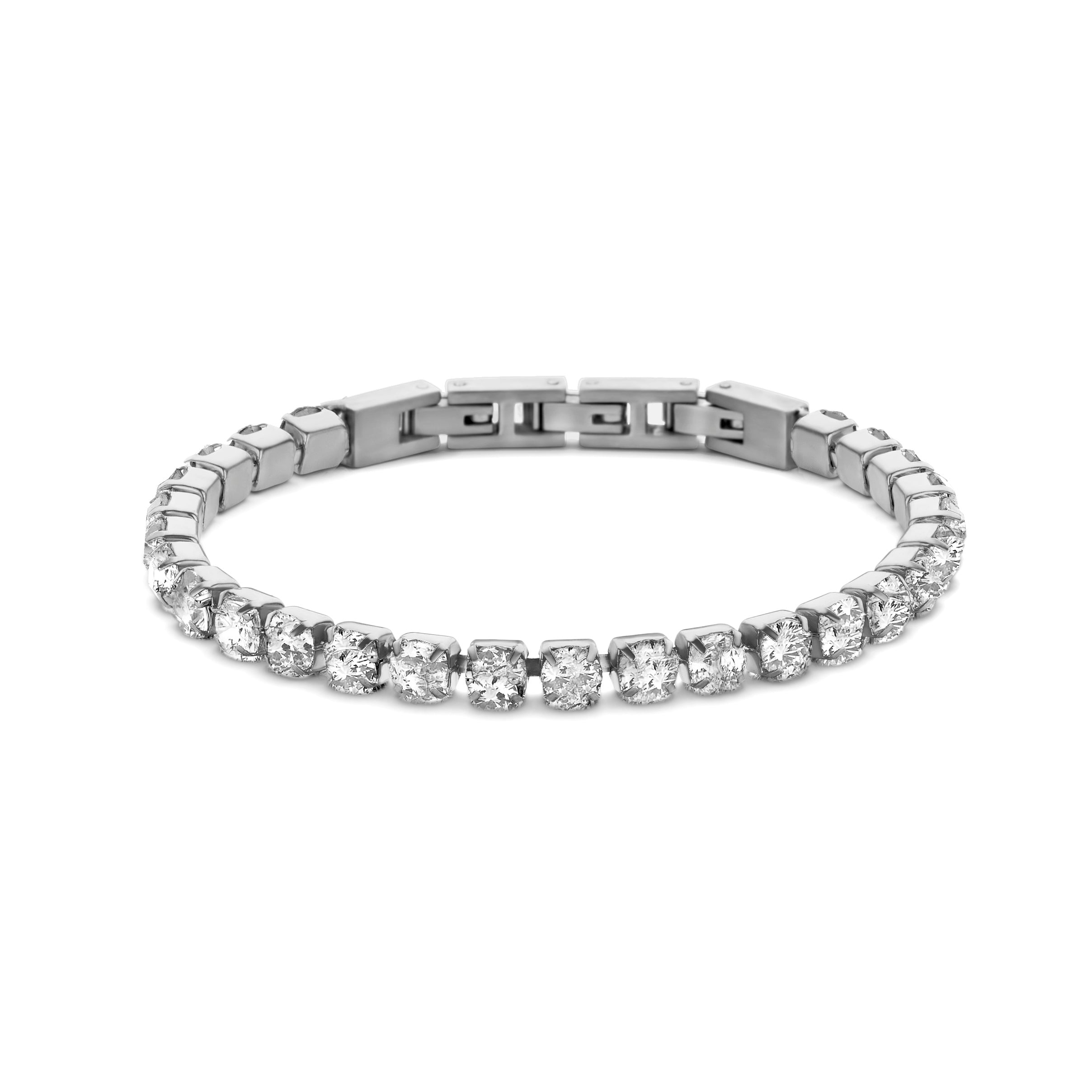 Frank 1967 Tennis brățară zirconia oțel 3mm