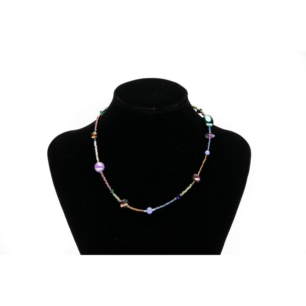CrisFeather Gloria choker mărgele pietre semiprețioase