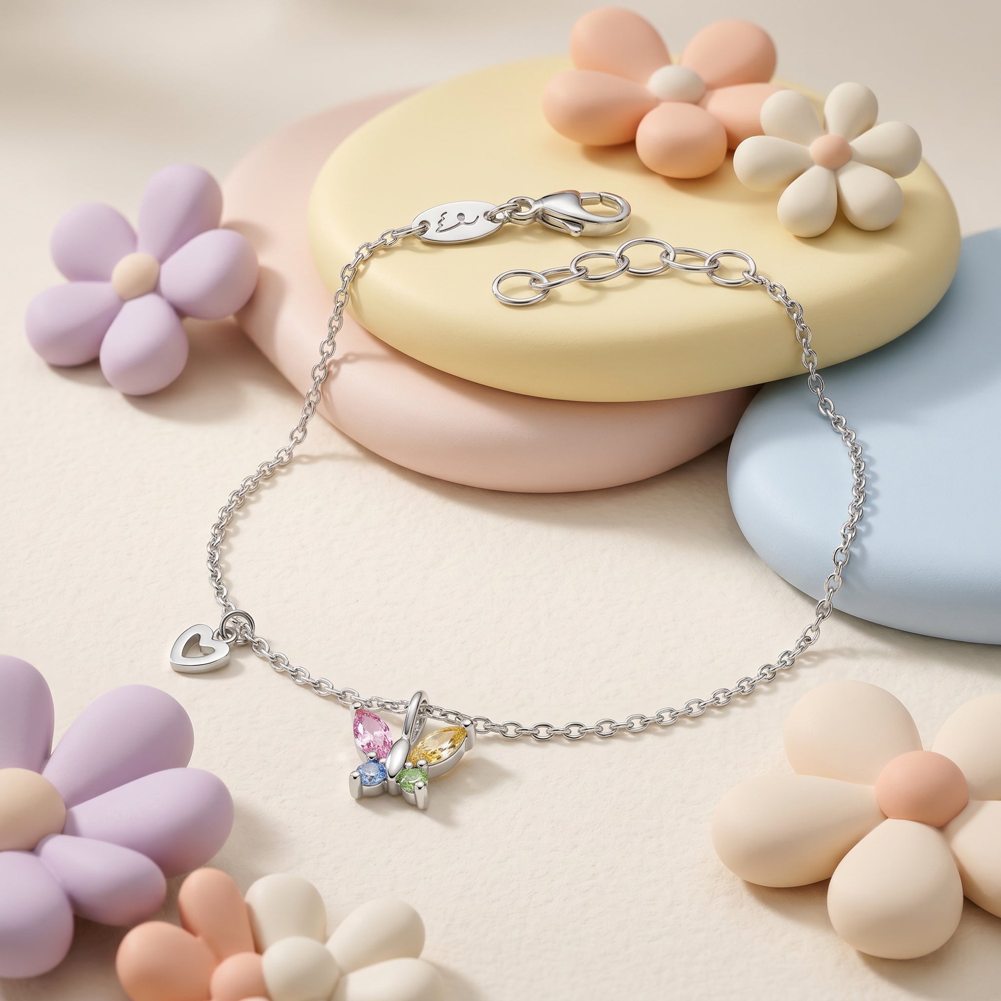 Herzengel Fluture brățară copii multicolor zirconia