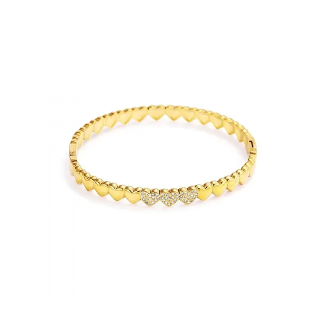 Rafini Triple Heart Gold brățară reglabilă