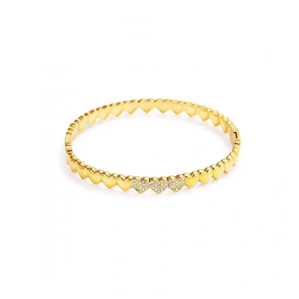 Rafini Triple Heart Gold brățară reglabilă