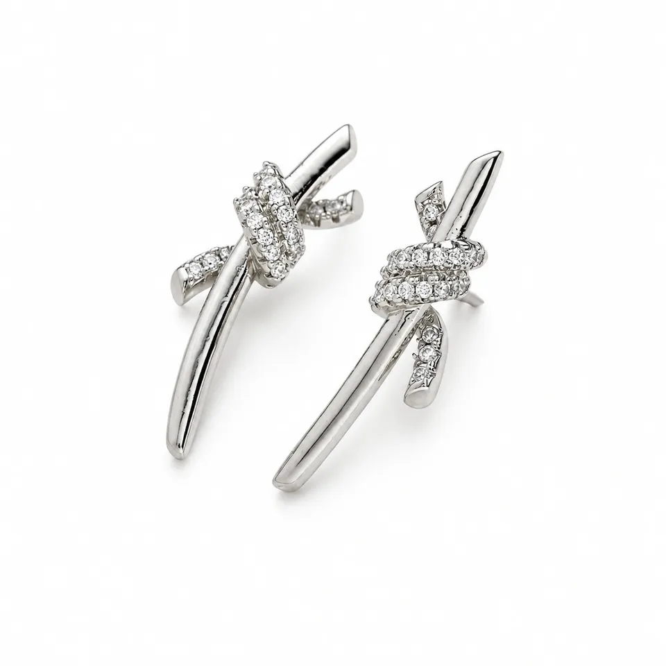 Rafini Crystal Blade cercei placati aur 18K