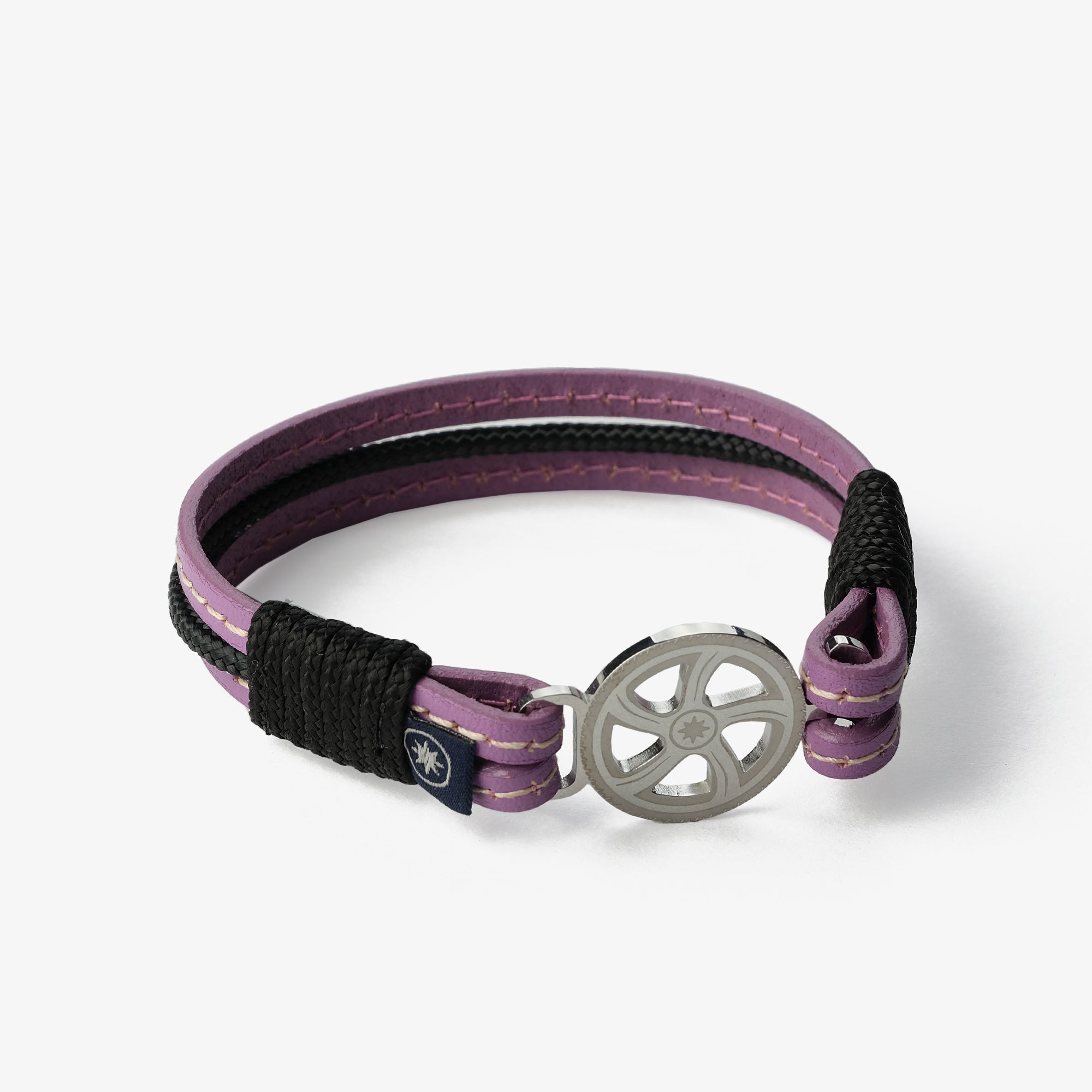 Old Skipper Lavender Mist North Star brățară piele lila-negru