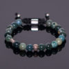 Dualstax Agat Moss brățară unisex agat verde reglabilă