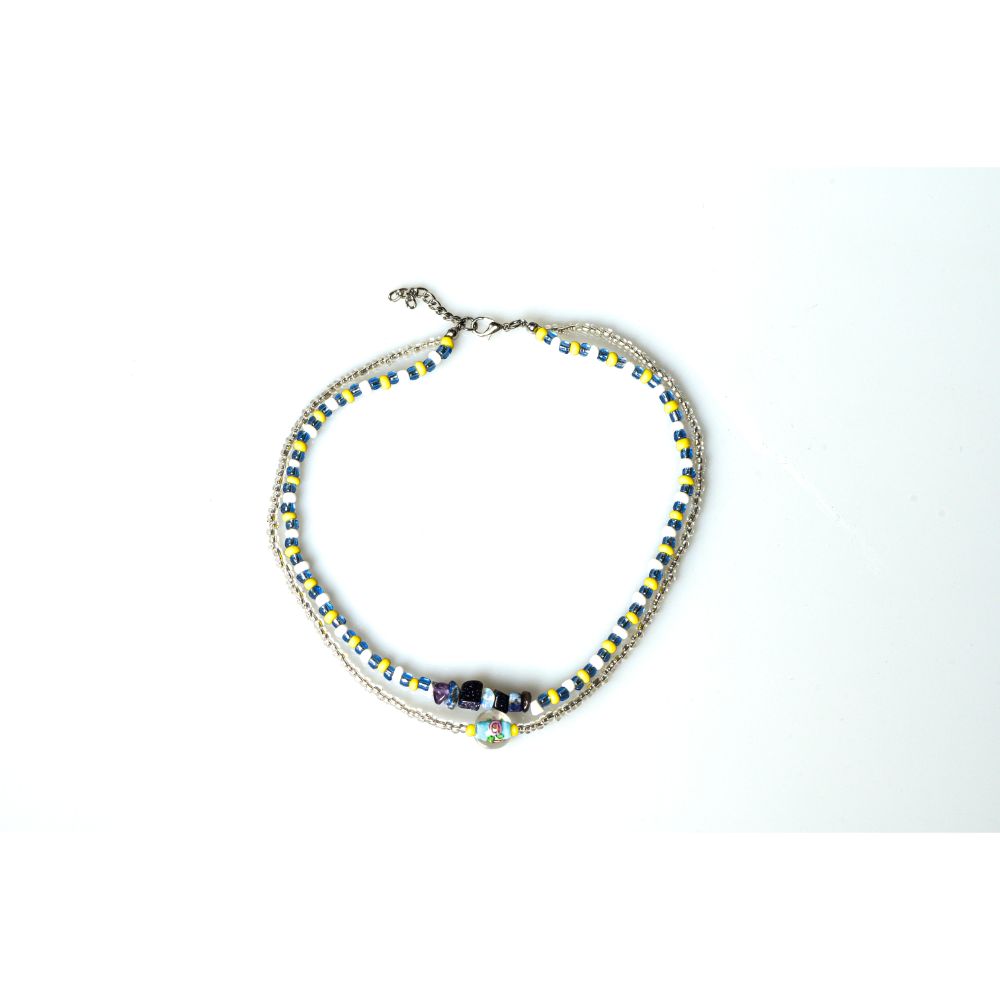 CrisFeather Zyana choker cristale semipretioase multicolor