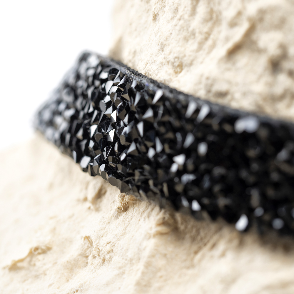 CrisFeather Sparkle Midnight choker negru strasuri