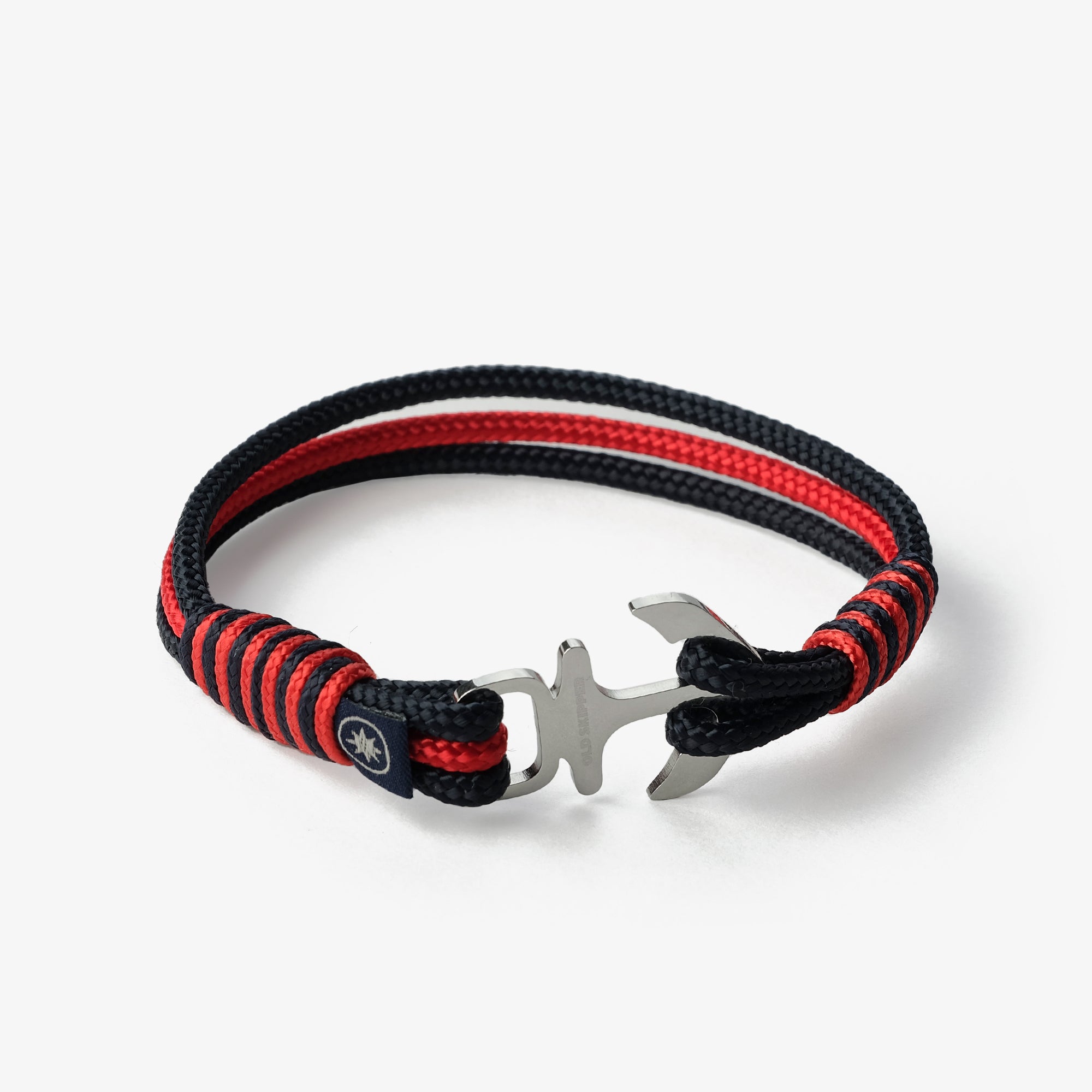 Old Skipper Crimson Nightfall brățară șnur negru-roșu