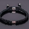 DualStax Onix Rondell brățară argint 925 reglabilă neagră