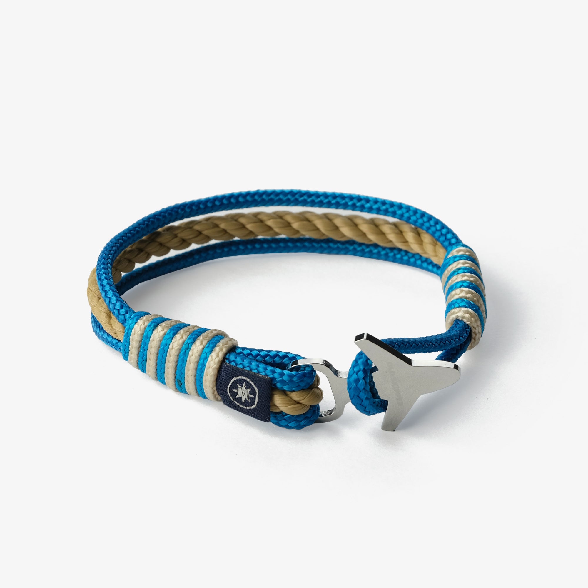 Old Skipper Ocean Breeze brățară șnur bleu-bej